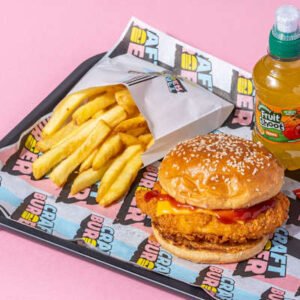 Chicken Burg, Fries and Drink